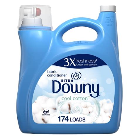 Downy Ultra 150 Oz Cool Cotton Liquid Fabric Softener 174 Loads 003700067307 The Home Depot