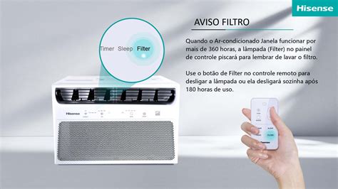 Ar Condicionado De Janela Wi Fi Hisense Btus Frio Eletr Nico