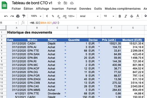 G Rer Son Portefeuille Actions Avec Excel Bourse