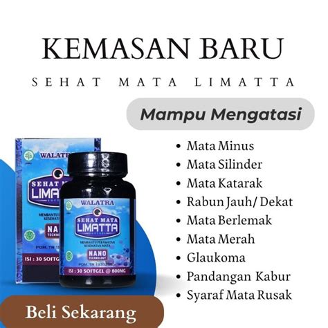 Limatta Sehat Mata Original Isi Softgel With Nano Technology