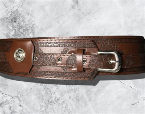 Yemeni Belt Brown Leather Etsy