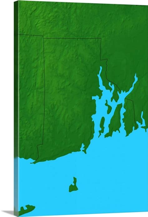 Topographic Map Of Rhode Island Great Big Canvas