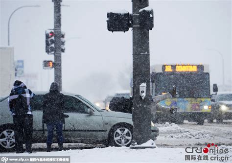 美国东北部3周内遭遇4场暴风雪 风暴向西南蔓延 国际在线