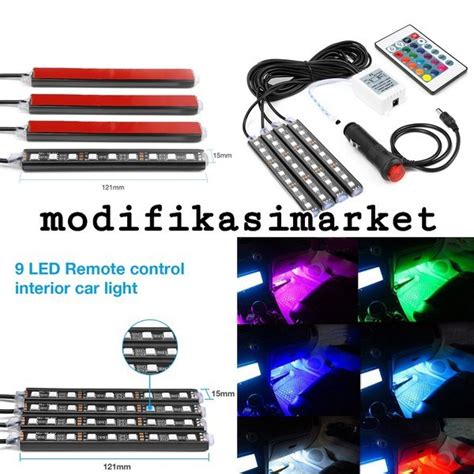 Jual LAMPU LED KOLONG MOBIL RGB COLOK LIGHTER REMOTE Di Lapak Trinan