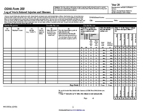 Osha Form Pdfsimpli