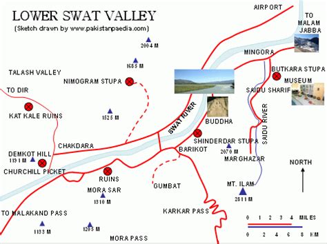 Map of Swat Pakistan