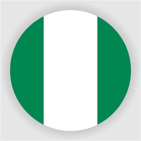 Nigeria Flat Rounded National Flag Icon Vector 4711911 Vector Art at ...