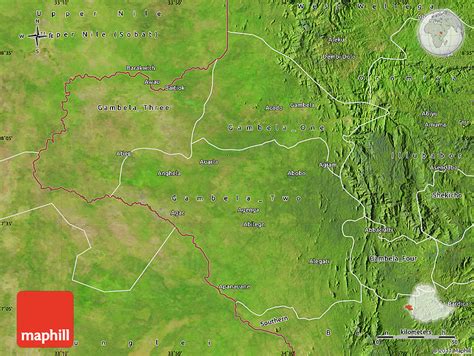 Satellite Map of Gambela