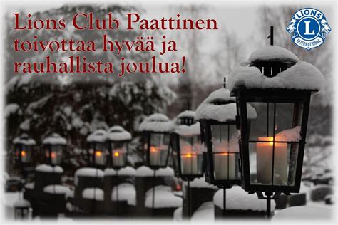 Hyvää joulua Lions Club Paattinen ry