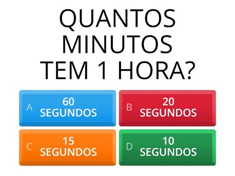 MEDIDAS DE TEMPO Quiz