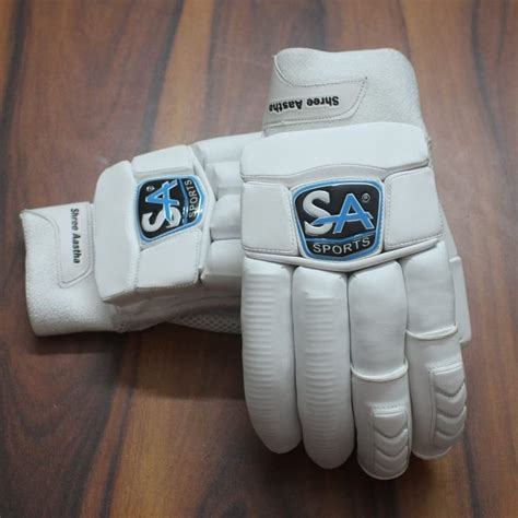 Strap White Shree Astha Test Batting Gloves For Cricket Size Medium