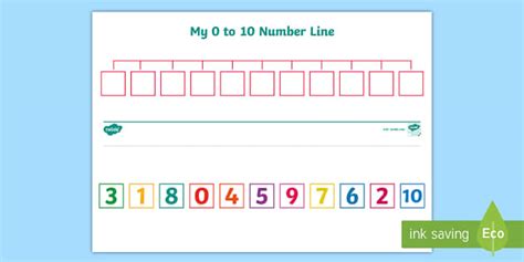 Number Line To 10 Worksheet Twinkl Maths Resources