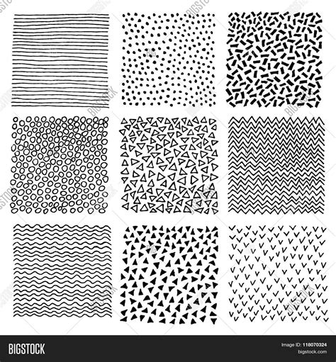 Hand Drawn Patterns Vector Photo Free Trial Bigstock