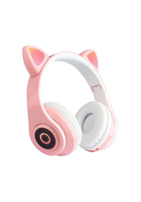 سماعة رأس لاسلكية Wireless Headset B39 Cat Ear Pink