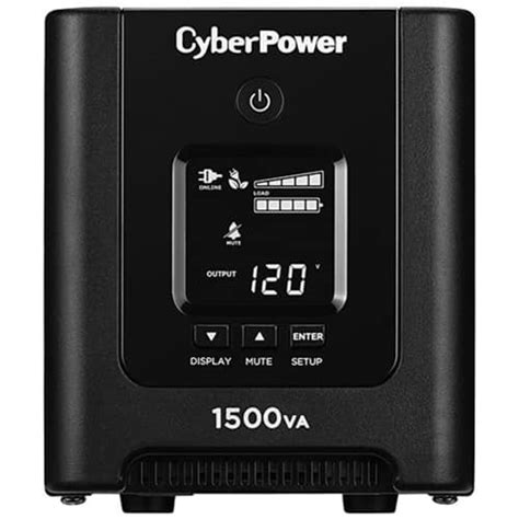 Best Buy Cyberpower Pfc Sinewave Series 1500va Battery Back Up System Black Or1500pfclcd