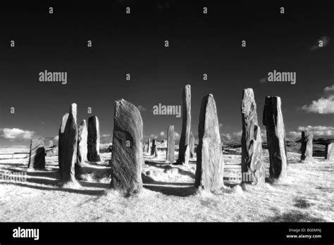 Infrared image of Standing Stones of Callanish, Summer Solstice 2008 ...