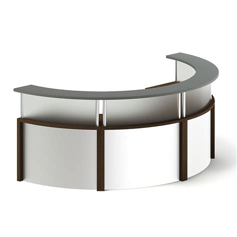 Round Reception Desk D Model Cgtrader