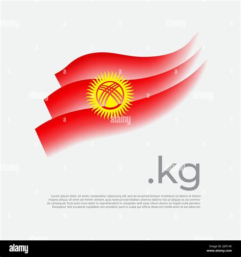 Kyrgyzstan Flag Watercolor Vector Stylized Design National Poster On A