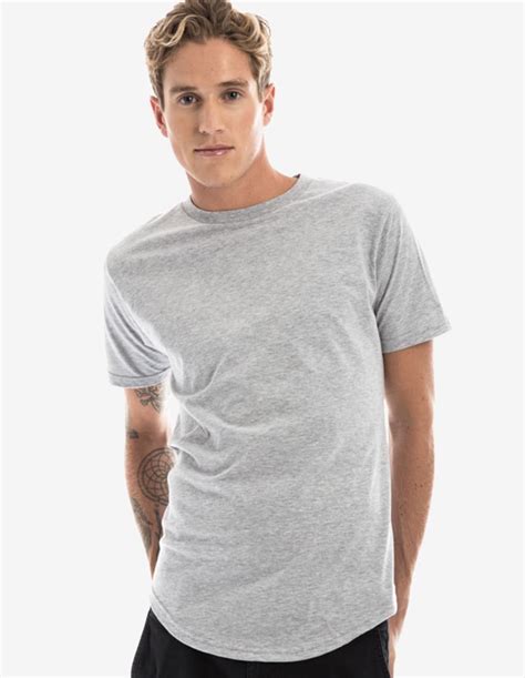 Long Line Curved Hem T Shirt 3030 Spectrausa