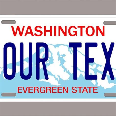 Custom License Plate Washington Etsy