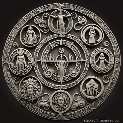 Multiple Gods Pagan Symbol Stable Diffusion Online