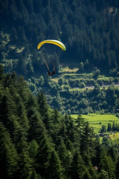 Premium AI Image | paragliding at solang valley