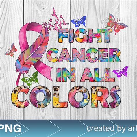 Cancer In All Colors Svg Etsy