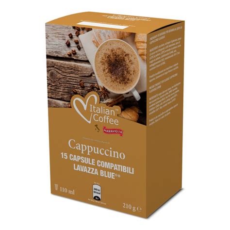 15 Capsule Italian Coffee Cappuccino Classico Compatibili Lavazza Blue