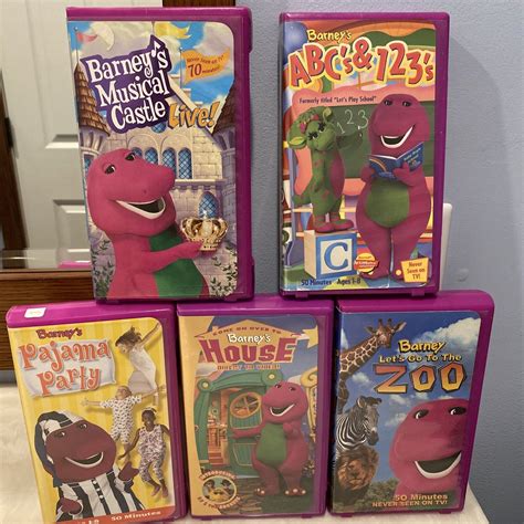 Barney VHS 5 Lot Barney's ABC's & 123's | Grelly USA