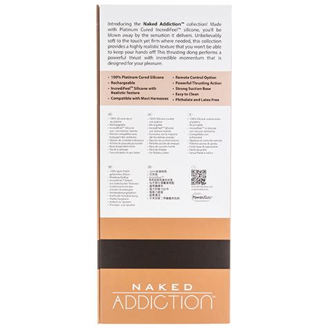 Naked Addiction Thrusting Dong with Remote 23 cm Caramel realistiškas dildo