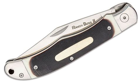 Ranch Boss II Folding Knife 4" SK-5 Clip Point Blade, Faux Sawed Bone ...