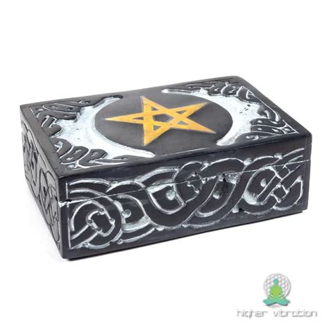 Soapstone Tarot Box Pentagram Higher Vibration