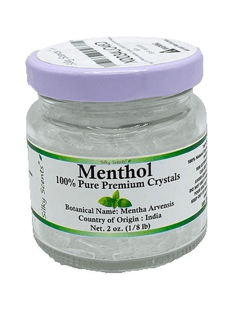 2 Oz Premium Menthol Crystals 100 Pure Organic And Natural In Glass Jar