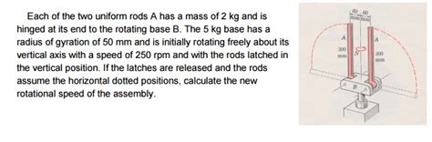 Solved Dynamics problem (Planar Kinetics of a Rigid | Chegg.com