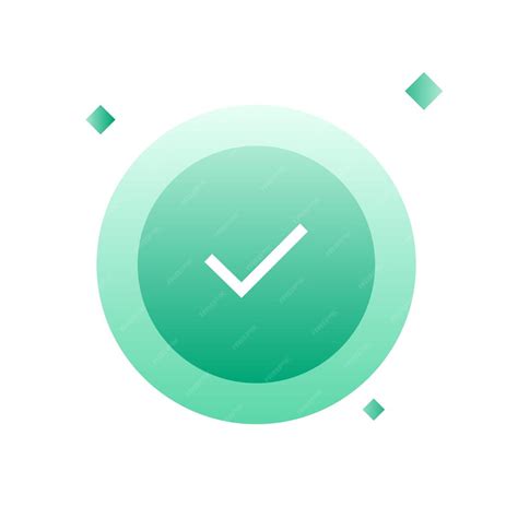 Premium Vector A Green Circle With A Check Icon On It