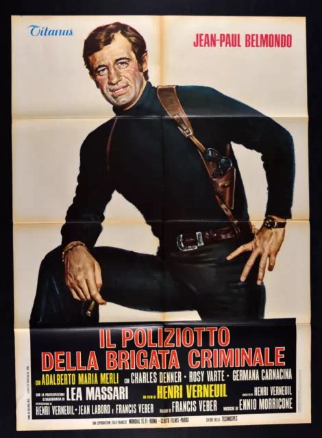 MANIFESTO IL POLIZIOTTO DELLA BRIGATA CRIMINALE Jean Paul Belmondo