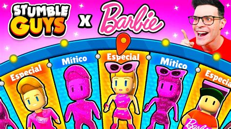 COMPRO TODAS Las SKINS De BARBIE En STUMBLE GUYS YouTube