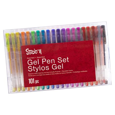 Craft County 100 Pack Gel Pens – Assorted Colors – Neon, Glitter, Pastel, and Metallic Pens ...