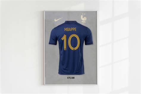 Kylian Mbappe France Jersey, Photorealistic Thermal Print, Football ...