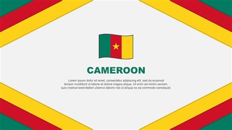 Premium Vector Cameroon Flag Abstract Background Design Template