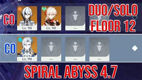 Test Duo C0 Arlecchino Solo C0 Neuvillette Spiral AByss 4 7 Floor