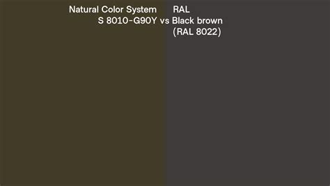 Natural Color System S G Y Vs Ral Black Brown Ral Side By