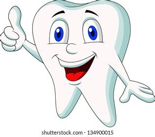 Cartoon Tooth Giving Thumb Stock Vector Royalty Free