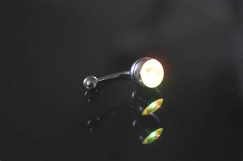 Light Up Led Belly Button Ring Eternity Led
