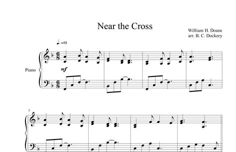 Near The Cross Piano Solo Arr B C Dockery Sheet Music William