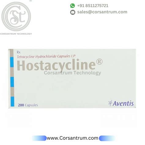 Hostacycline 250mg Tetracycline Hydrochloride Capsules At 35 Stripe