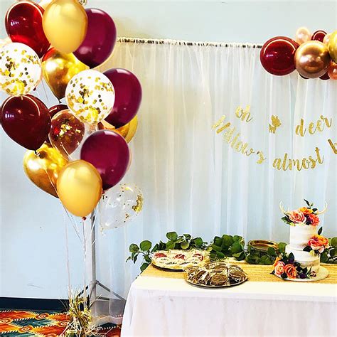 Graduation Decorations Maroon Gold 2022 Balloon Arch Burgundy Gold