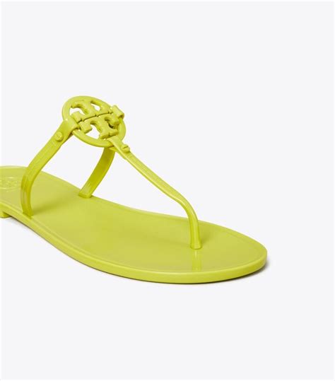 Tory Burch Sandals Deals Leaf Green Womens Mini Miller Jelly Thong