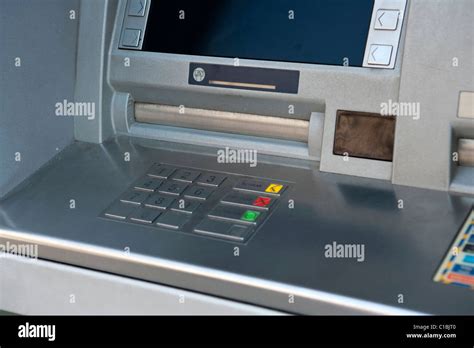 Atm Cash Dispenser Machine Close Stock Photo Alamy