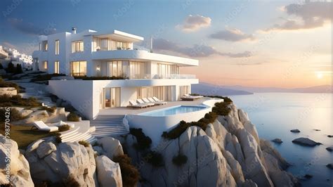 An Artistic Interpretation Of A Resort Hotel On A Mountain Top